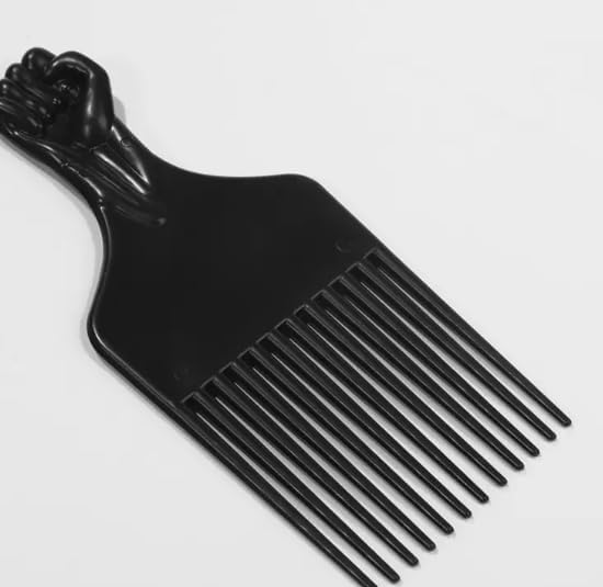 La Perla Tech Professional Afro Pick Comb, Detangling Hairdressing Afro Braiding Rake Comb for Wig Natural African Thick Curly Long Short Hairstyling Men Women Barber Salon Hairstylist Tools