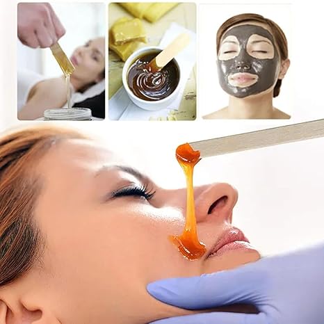 100 Pieces Wooden Tongue Depressor Waxing Spatula Disposable Wooden Beauty Accessories