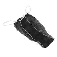 100pcs Disposable G-string disposable non-woven thong t type,sunless Panties,sauna BLACK