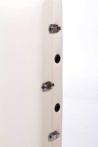 LA PERLA TECH Massage Table Massage Bed Portable 2 Section Folding Couch Bed Lightweight Adjustable for Height Beauty Salon Tattoo Therapy, 230kgs/500lbs Max Weight Capacity, Aluminum Frame -Beige