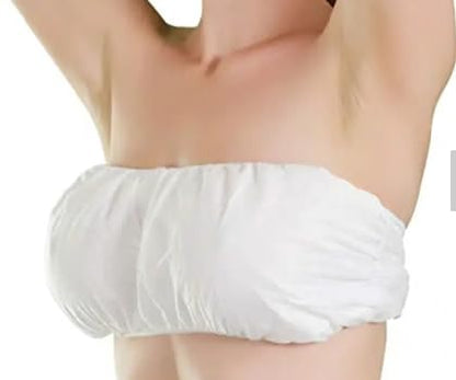 50 PCS NON WOVEN SPA BRA - WHITE | DISPOSABLE STRAPLESS UNDERWEAR |FREE SIZE - SALON WEAR |CLEARWAY