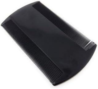 MultiUse Double Side Lice Comb-Beard Comb Ergonomic Black, Detangling Beard Styling