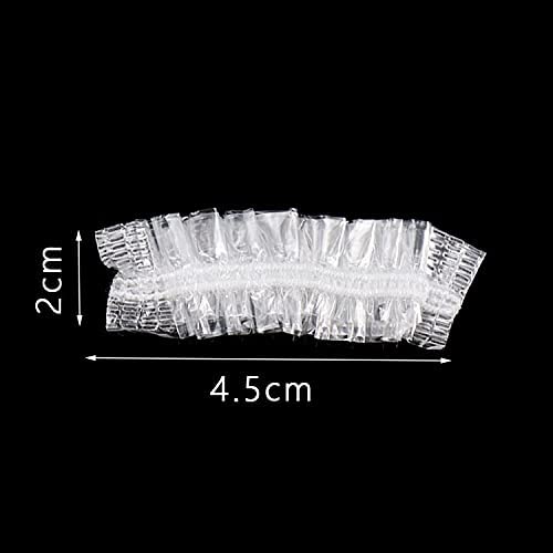 100 Pieces Plastic Disposable Ear Cover, Ear Protection for Hair Dye Ear Accessories (CLEAR)