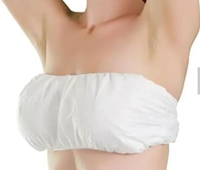 50 PCS NON WOVEN SPA BRA - WHITE | DISPOSABLE STRAPLESS UNDERWEAR |FREE SIZE - SALON WEAR