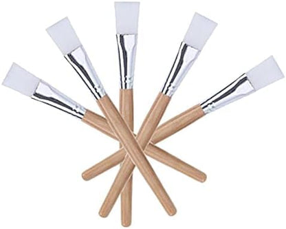 Facial Mask Brush Face-Mask Applicator Soft Facial Application Brush with Wooden Handle for Skin Care 5 Pics