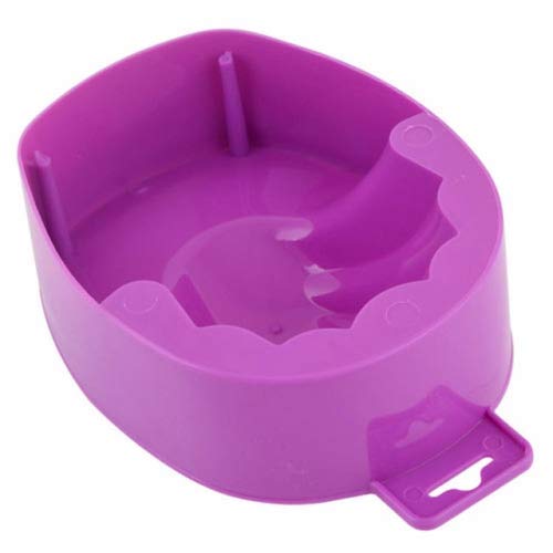 Generic Nail Art Hand Wash Remover Soak Bowl DIY Salon Nail Spa Bath Treatment Manicure Tools Dead Skin Cleaning Software Nursing Bowl(Purple)