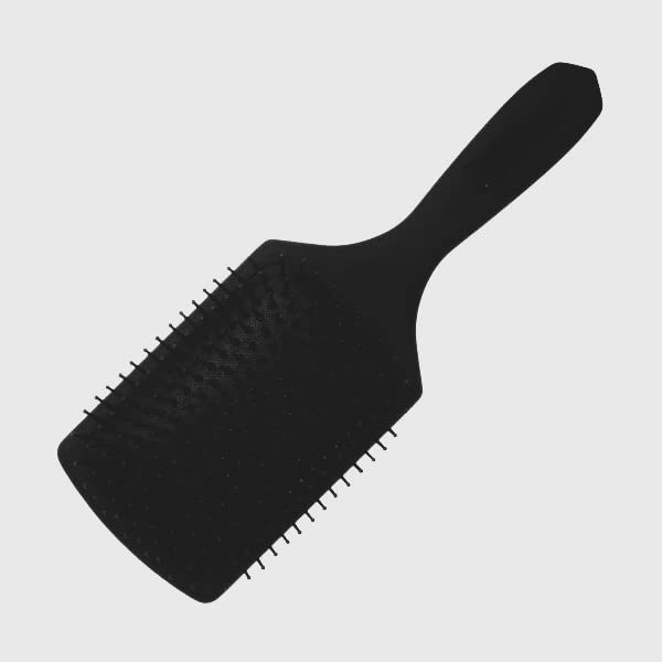 Black Paddle Brush and Cushion Hair Brush/Large Square Air Cushion Paddle Brush with Ball Tip Bristles for Wet or Dry, Long, Thick, or Curly Hair