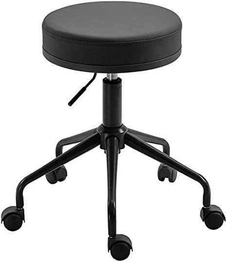 LA PERLA TECH Profesional Adjustable Swivel Stainless Steel Bar Stool, Pedicure Chair for Salons, Home, clinic Black