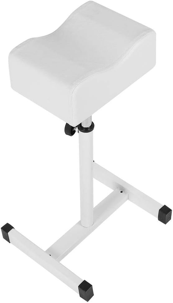 Stool Chair with Footrest,Adjustable Foot Care Pedicure Nail Stool,Pedicure Manicure Technician Nail Footrest Salon Spa Equipment(white)