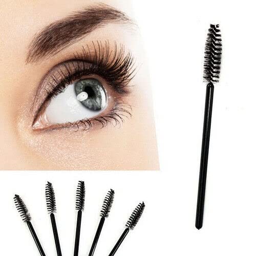 BLACK Eyelash Brush Mascara Brushes 50PCS