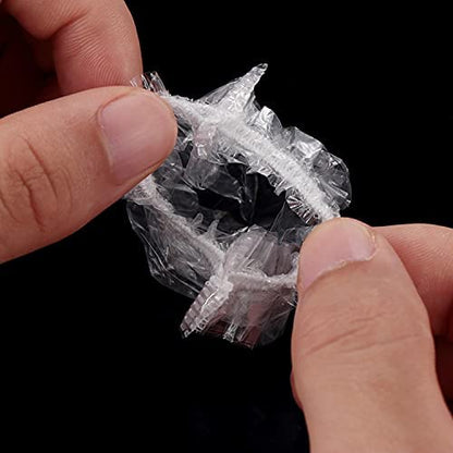 100 Pieces Plastic Disposable Ear Cover, Ear Protection for Hair Dye Ear Accessories (CLEAR)