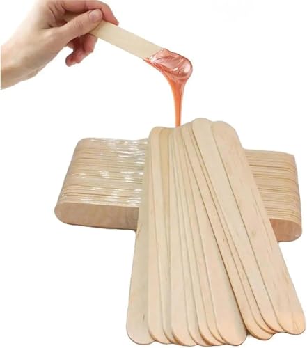 100 Pieces Wooden Tongue Depressor Waxing Spatula Disposable Wooden Beauty Accessories