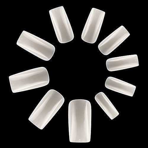 Professional USE Full Cover Acrylic False Nail Tips-Artificial Natural Tips, 500PCS