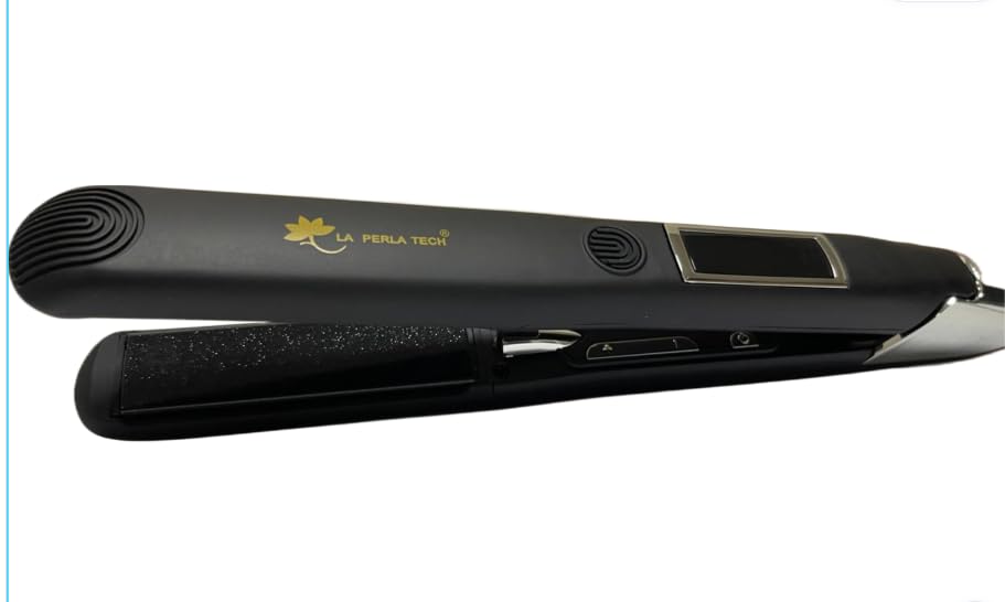 LA PERLA TECH Professional Hair Flat Iron Straightener, Ceramic-Titanium Straightener Slim ultra Fast Heat Max 480 F