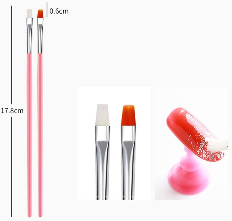 LA PERLA TECH 15 Pcs Brush For Manicure UV Gel Acrylic Nail Art Brush Tool Set For Manicure Drawing Pen Spot Nail Design Painting Pen white