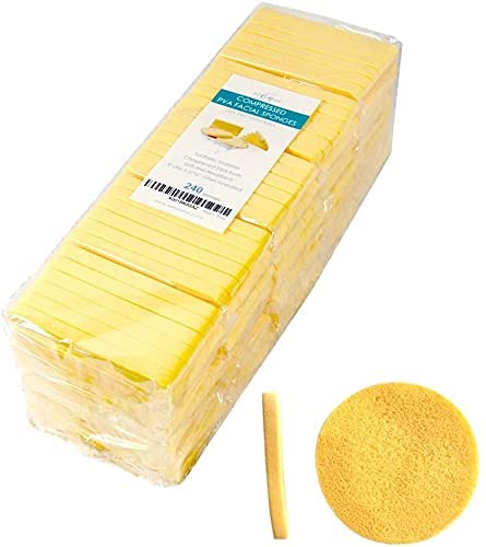 Compressed Cleansing, Exfoliating Facial Sponges -240 Pics Pva