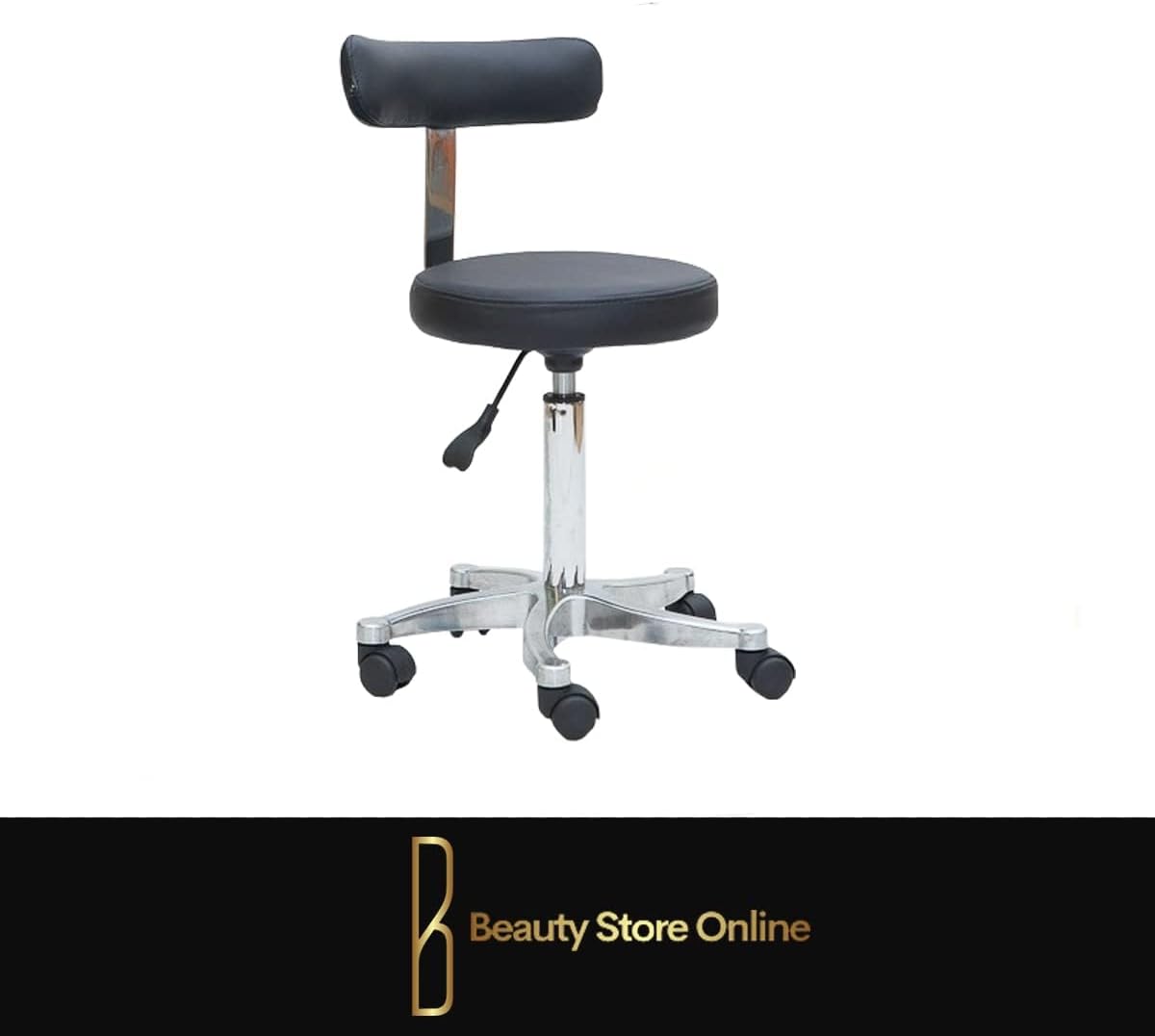 Styling Stool, Chair for Salon & Spa - Black