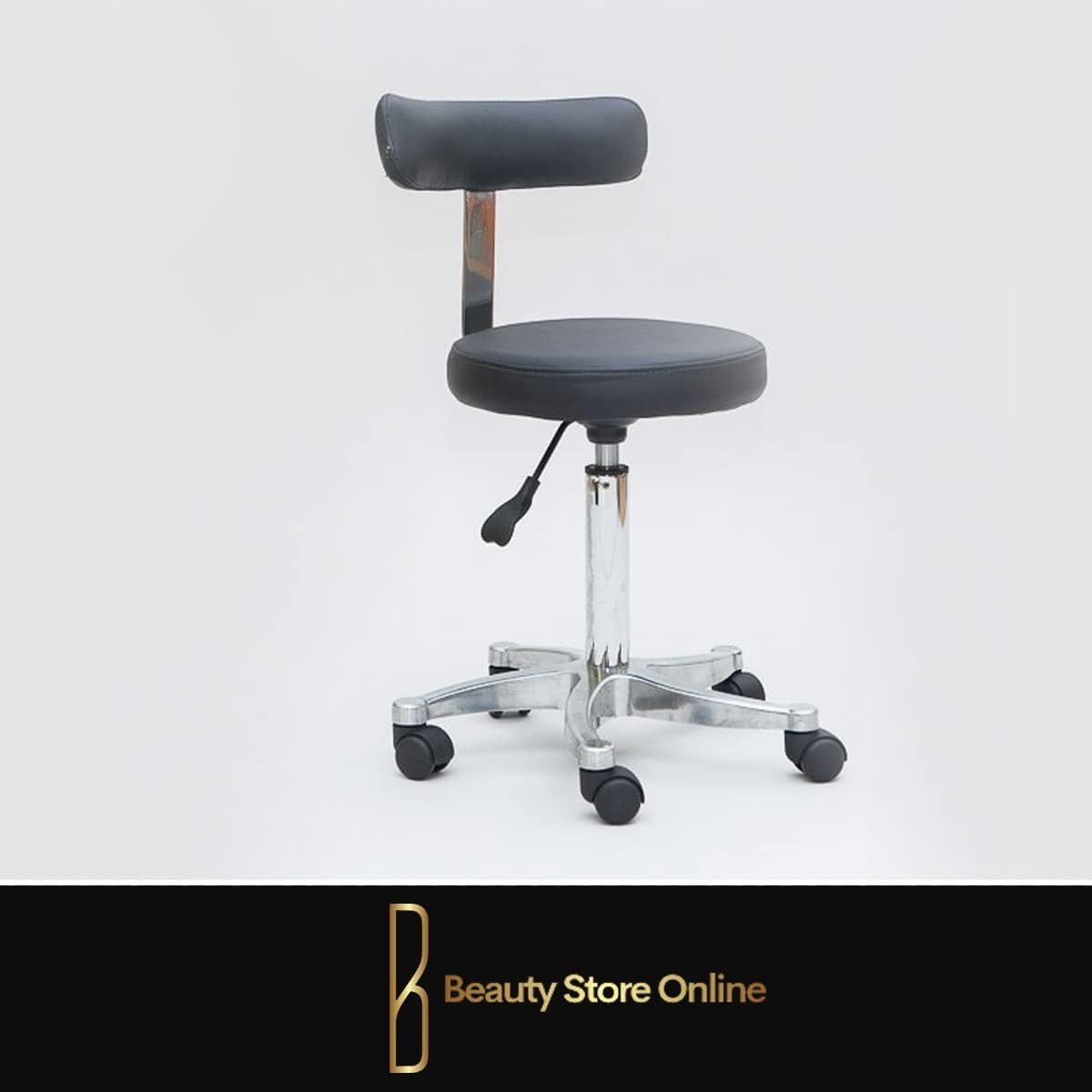 Styling Stool, Chair for Salon & Spa - Black