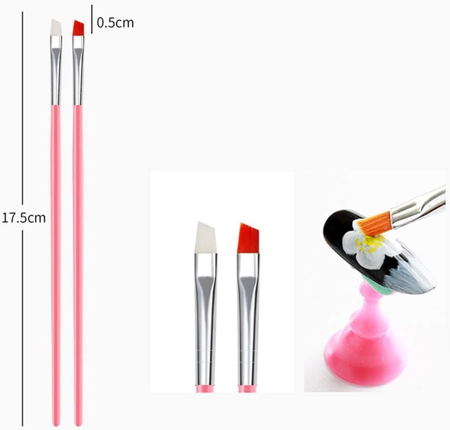 LA PERLA TECH 15 Pcs Brush For Manicure UV Gel Acrylic Nail Art Brush Tool Set For Manicure Drawing Pen Spot Nail Design Painting Pen white