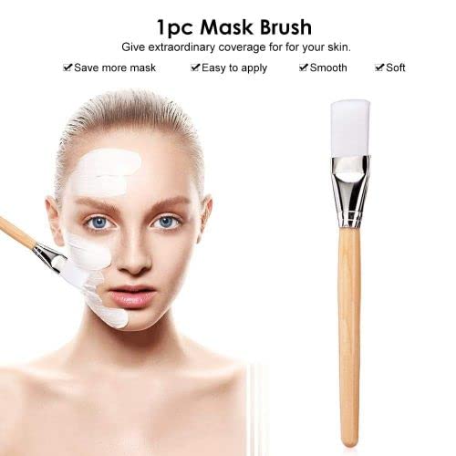 WOODEN FACE MASK-CREAM BRUSH