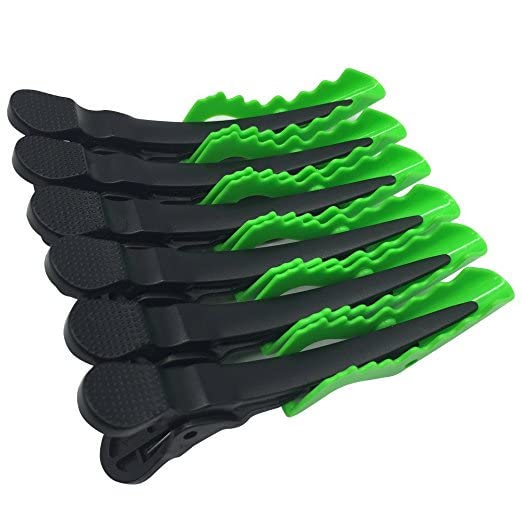 LA PERLA TECH 12pcs Salon Crocodile Hair Styling Clips-Sectioning Plastic Alligator Hair Clip For Thick Hair-Non-Slip DIY Accessories Hairgrip for Women and Girls