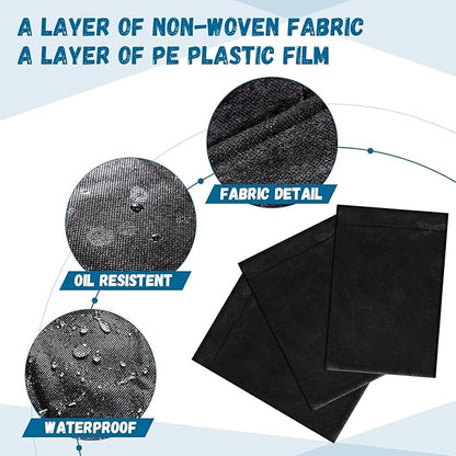 50 PICS Disposable Massage Table Sheets, Spa Bed Cover Non-woven Fabric, Spa Covers for Esthetician, Waxing, Lash Salon Table BLACK