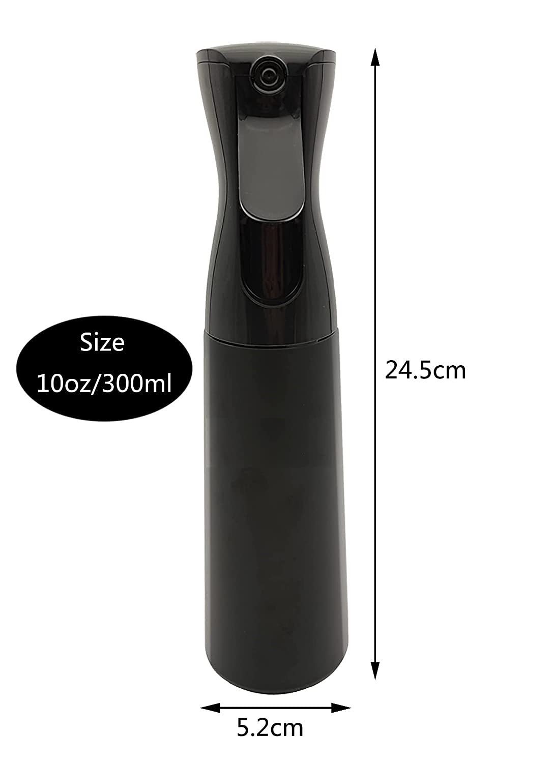 Spray Mist Bottle for Hairdressing, Hair Styling Tools, Salon Hair Spraying Mist Bottle, Hair Cutting Hairdressing Tools -Black  300ml