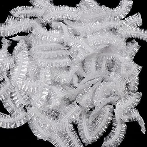 100 Pieces Plastic Disposable Ear Cover, Ear Protection for Hair Dye Ear Accessories (CLEAR)