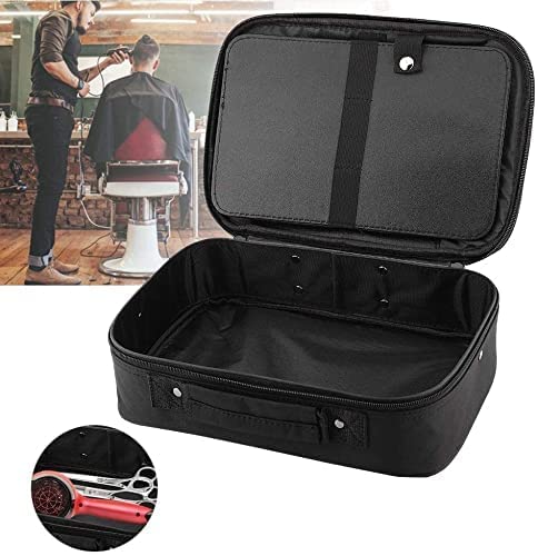 LA PERLA TECH Barber Case Hairdressing Tool Travel Carrying Box Clippers Storage Organizer Bag for Clipper Trimmer Shaver Scissor (Black)