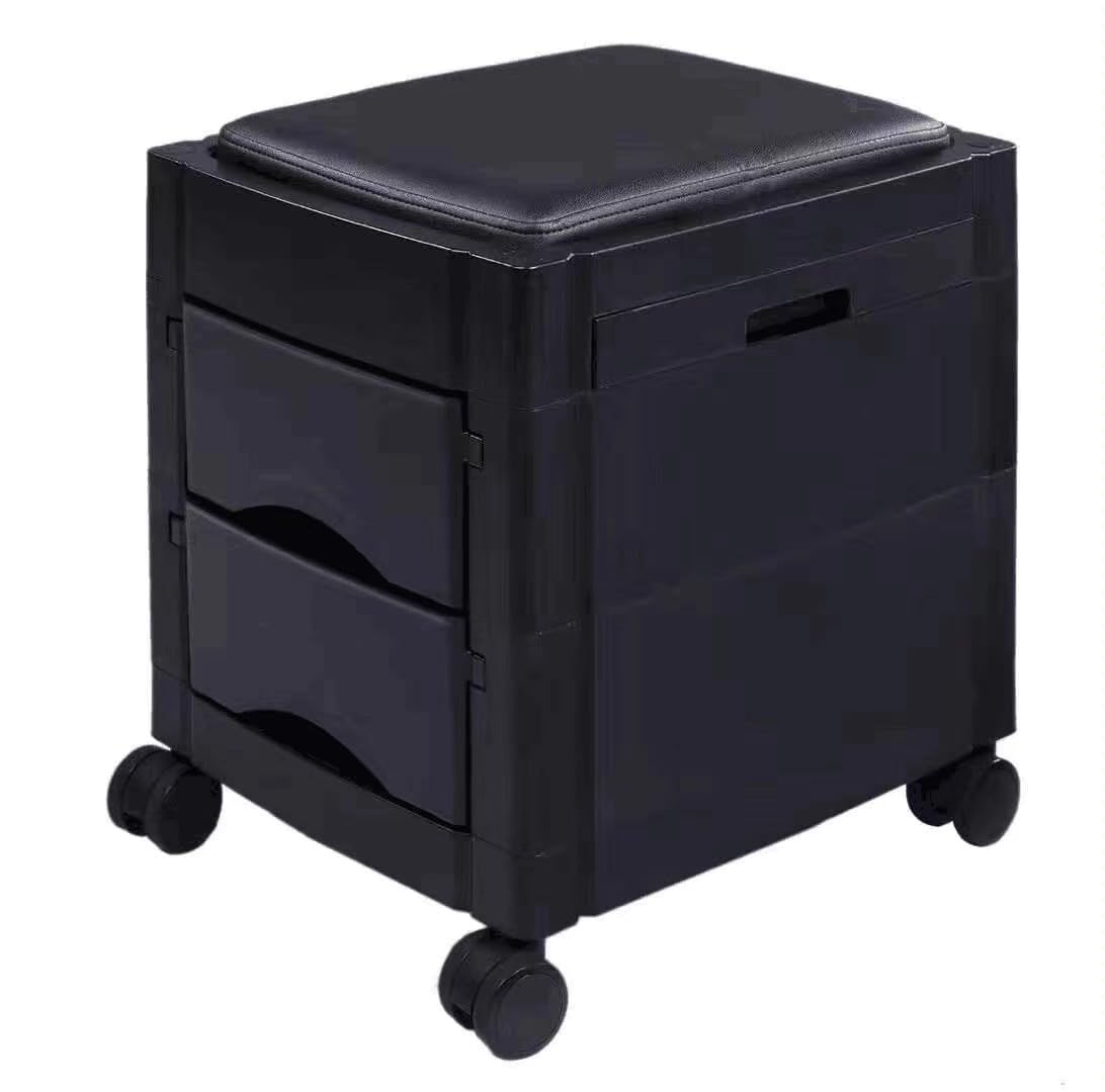 Professional Heavy Duty Manicure Pedicure Rolling Trolley Salon Cart Spa storage system - Black