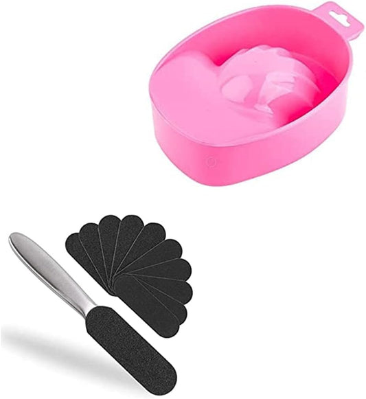 Foot Scrubber with Sticker and Nail Bowl