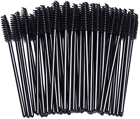 BLACK Eyelash Brush Mascara Brushes 50PCS