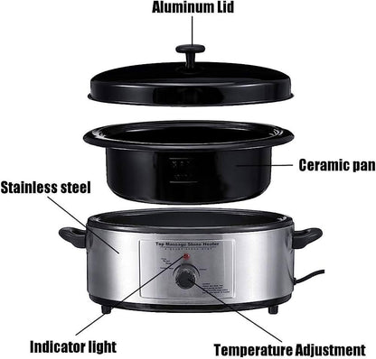 Beauty salon Hot Stone Heater, SPA Hot Massage Stone Water Heater Warmer Pot, Digital Professional Warmer Heating Power stone machine Device for Home, Professional Timer Constant Temperature