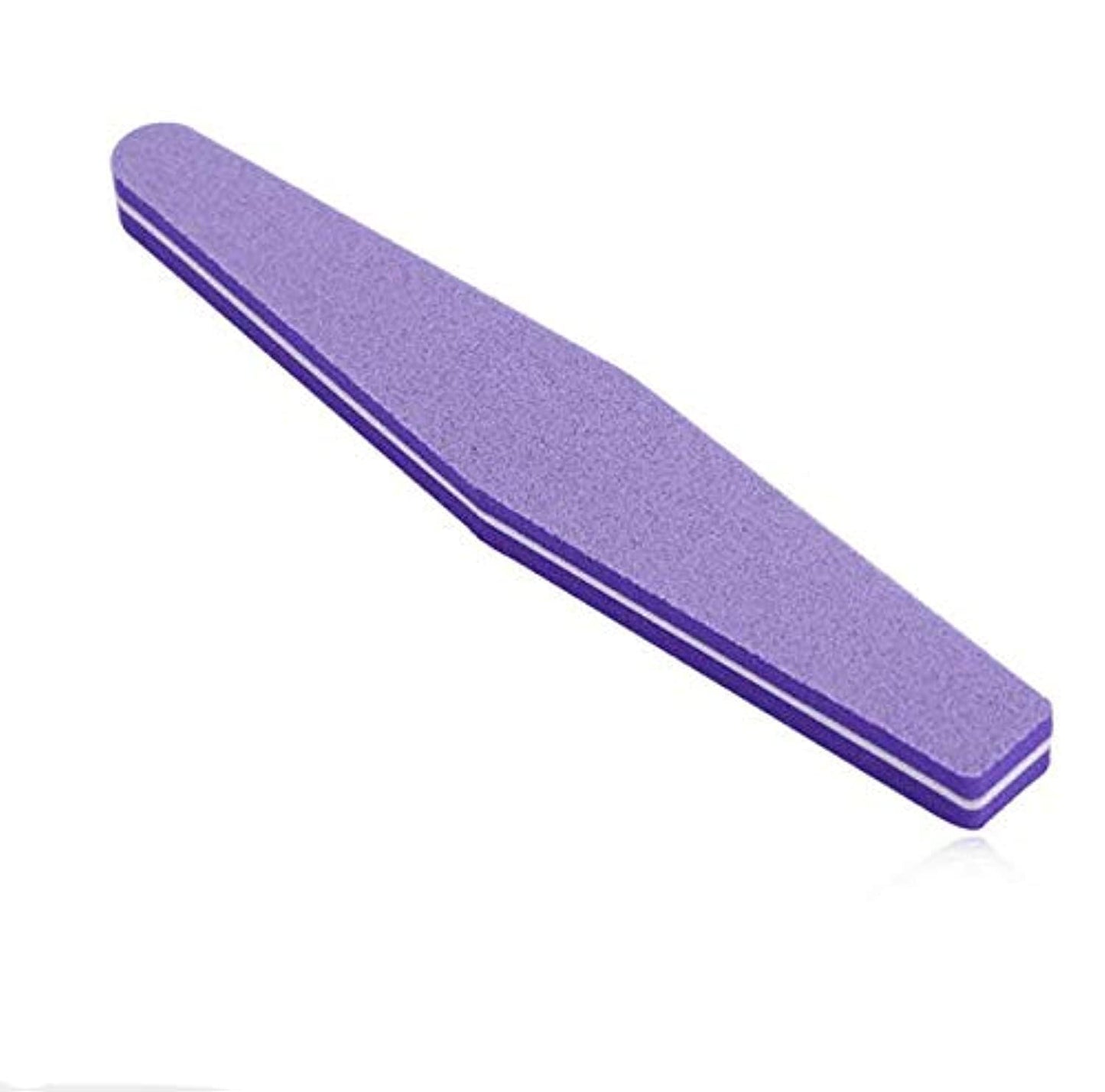 Professional Nail Art Polish Sandpaper Diamond Shape Strip Bar Sanding Washable Manicure Tool, Purple