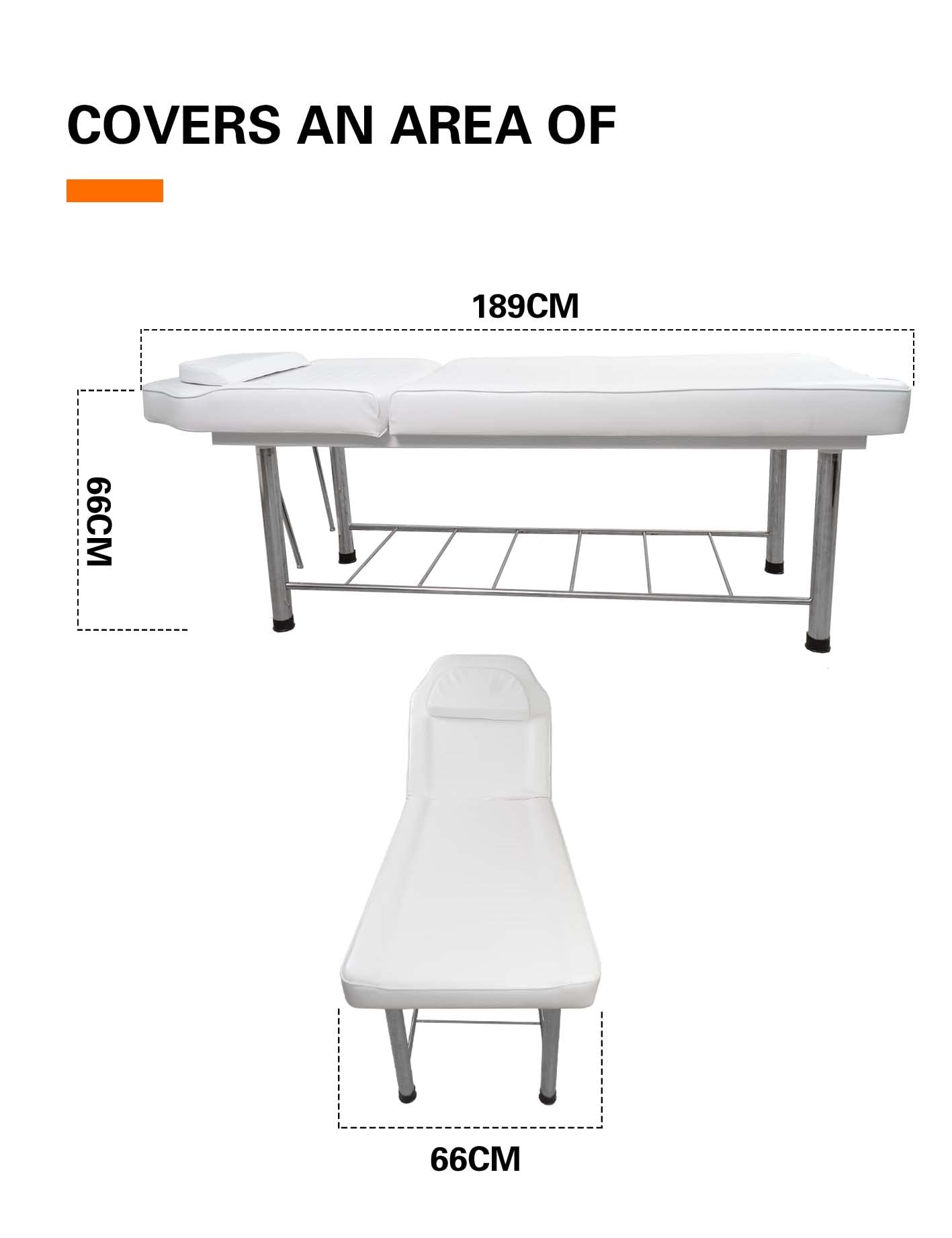 MEISHIDA Massage Table Stationary Massage Bed Lash Spa Bed, Heavy Duty Massage Table Bed Physical Therapy Bed with Memory Foam Layer Salon Bed (White)