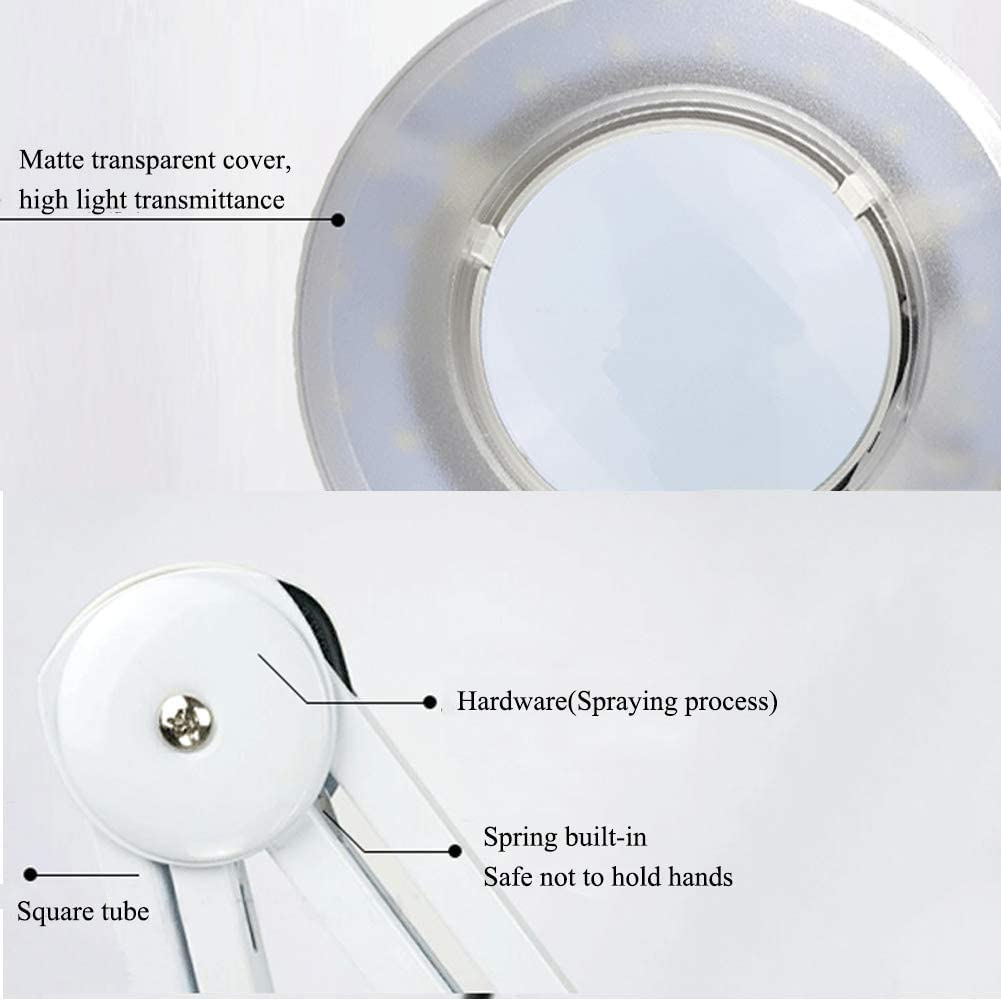 Magnifier Lamp, Magnification Lens with Stand,Flexible Height Adjustable-Clinic- Beauty- Salon -SPA-Nails