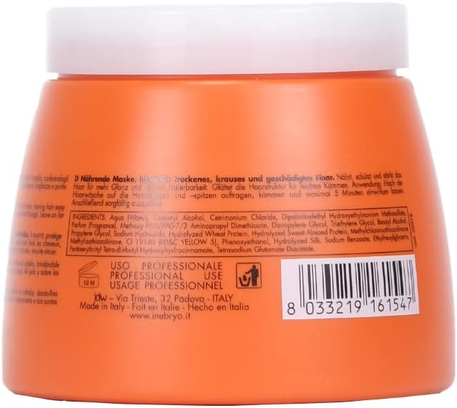 INEBRYA Dry-T Mask Dry, Frizzy, Treated Hair - 500 ML