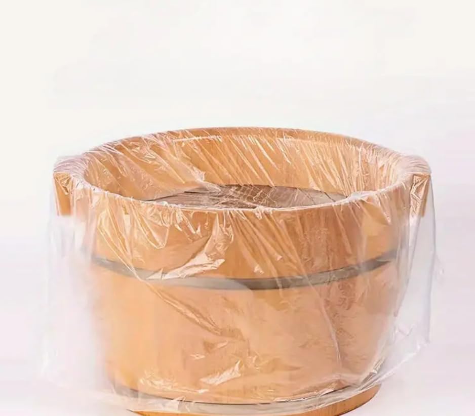 Glass Bowl with Plastic Wrap Cover, 16 cm Diameter