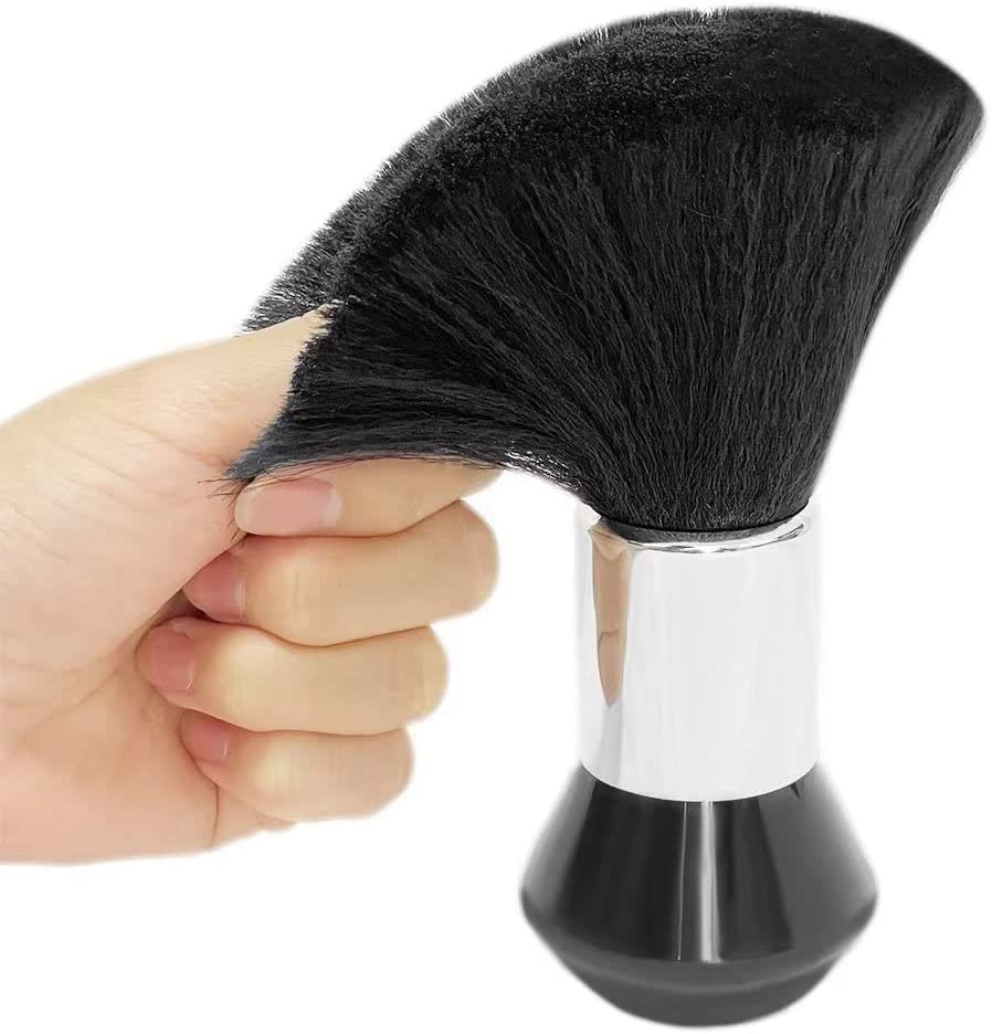 Hairdresser Neck Face Duster Brushes Barber Brush Hairdressing Cutting Cleaning Hairbrush Plastic Grip Ultra Soft Nylon Hair Sweep Brush Hair...