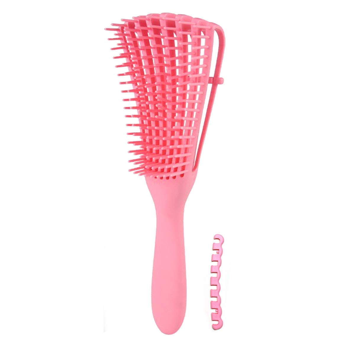 Hair Detangler Brush Natural Wet Detangling Brush for Kinky Curly Hair, Pink