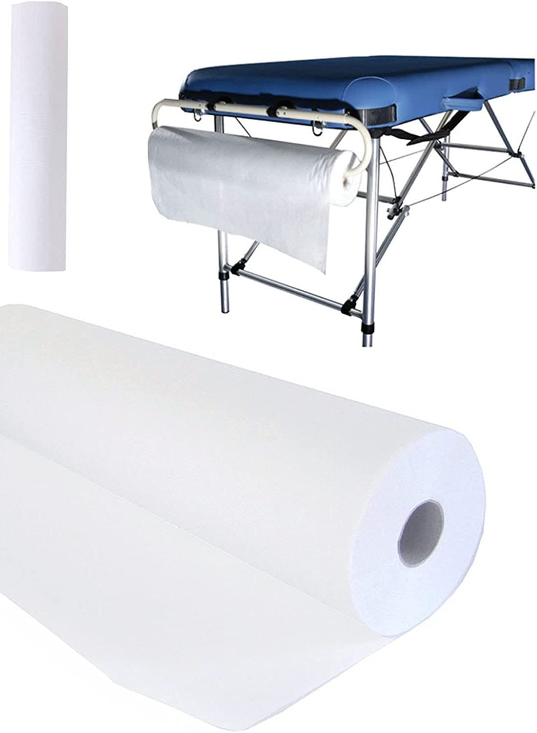 2 Roll Disposable Non Woven Bed Sheets 80 x 180 Cm Massage-Clinic-Salon Table Paper-Pink-White 50 PICS PER ROLL