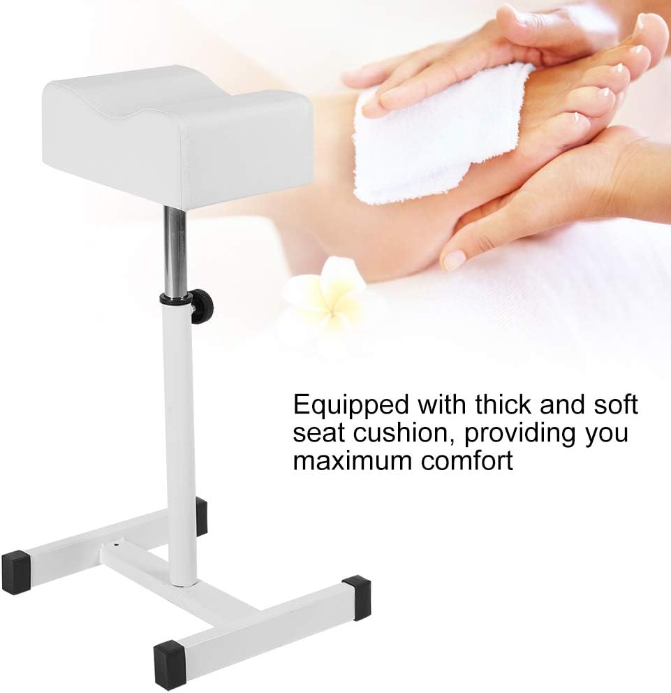 Stool Chair with Footrest,Adjustable Foot Care Pedicure Nail Stool,Pedicure Manicure Technician Nail Footrest Salon Spa Equipment(white)