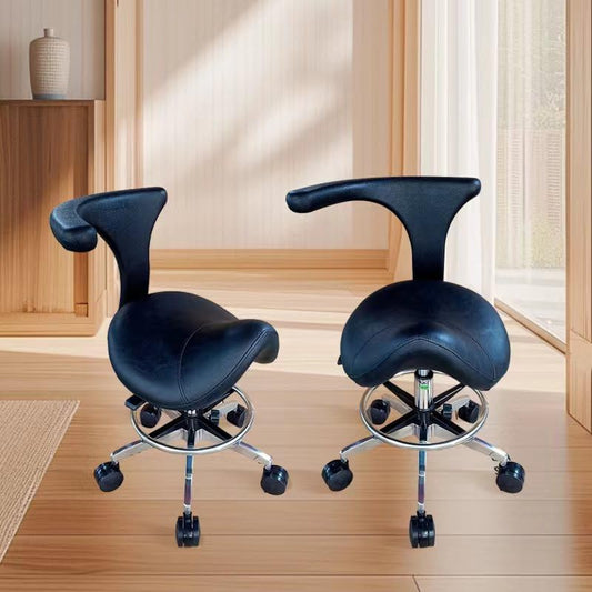 360 Degree Saddle Stool Chair, Saddle Stool Rolling Ergonomic Swivel Chair for Dental Office Massage Clinic Spa Salon, Medical Dentist Chair Saddle Stool