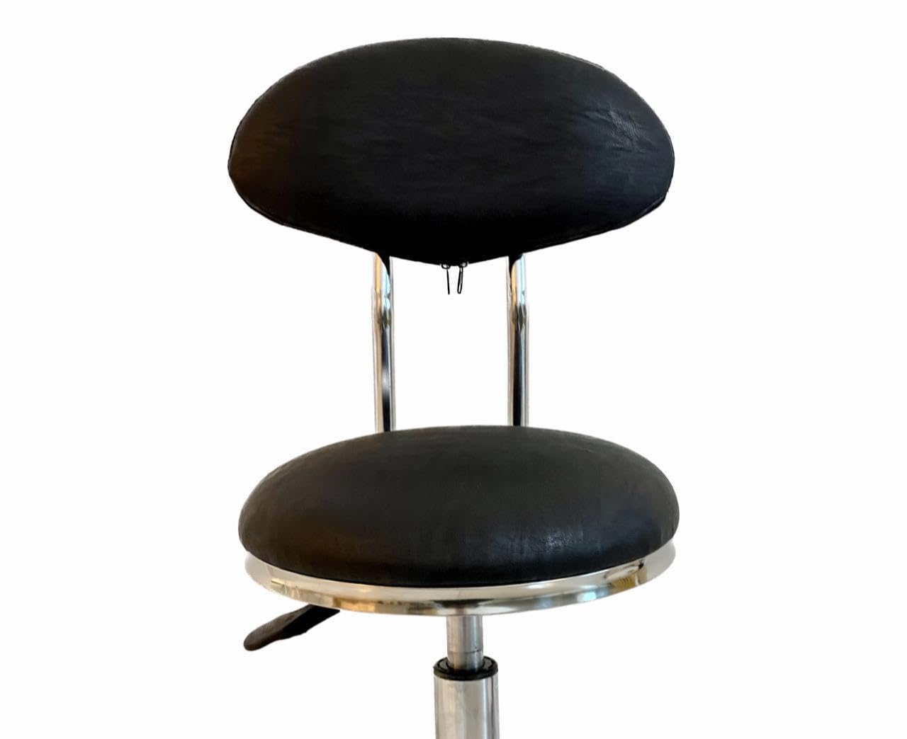 swivel Salon Stool Chair With Back Support, Adjustable Hydraulic Rolling Stool Round Shape Adjustable Salon Stool with Back