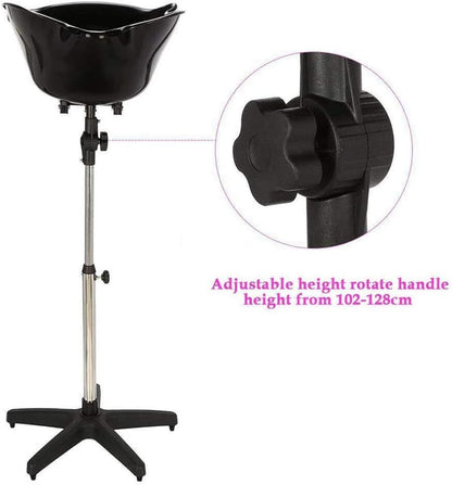 Portable Washing Height Adjustable Shampoo Wash Hair Bowl Salon Sink Basin