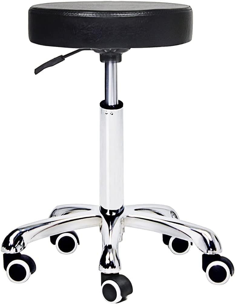 Salon Stool Chair Adjustable Height, Heavy Duty Hydraulic Rolling Metal Stool Multipurpose use -Salon-Bar-Office-Massage- Kitchen