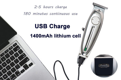Kemei Original KM-1949 Professional Rechargeable and Cordless Hair Clipper Runtime: 120 min Trimmer for Men (Silver)