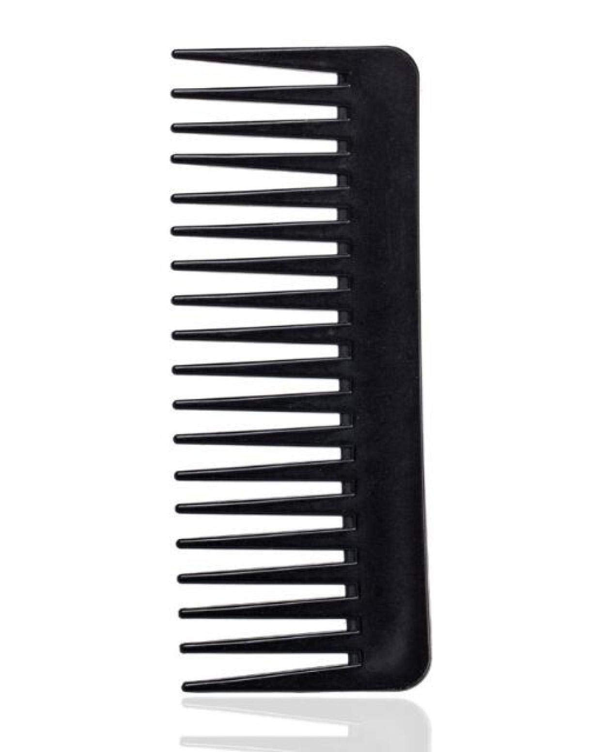 Professional Wide Tooth Cutting Comb for Curly Hair Barber Styling Comb for Thick Hair Black