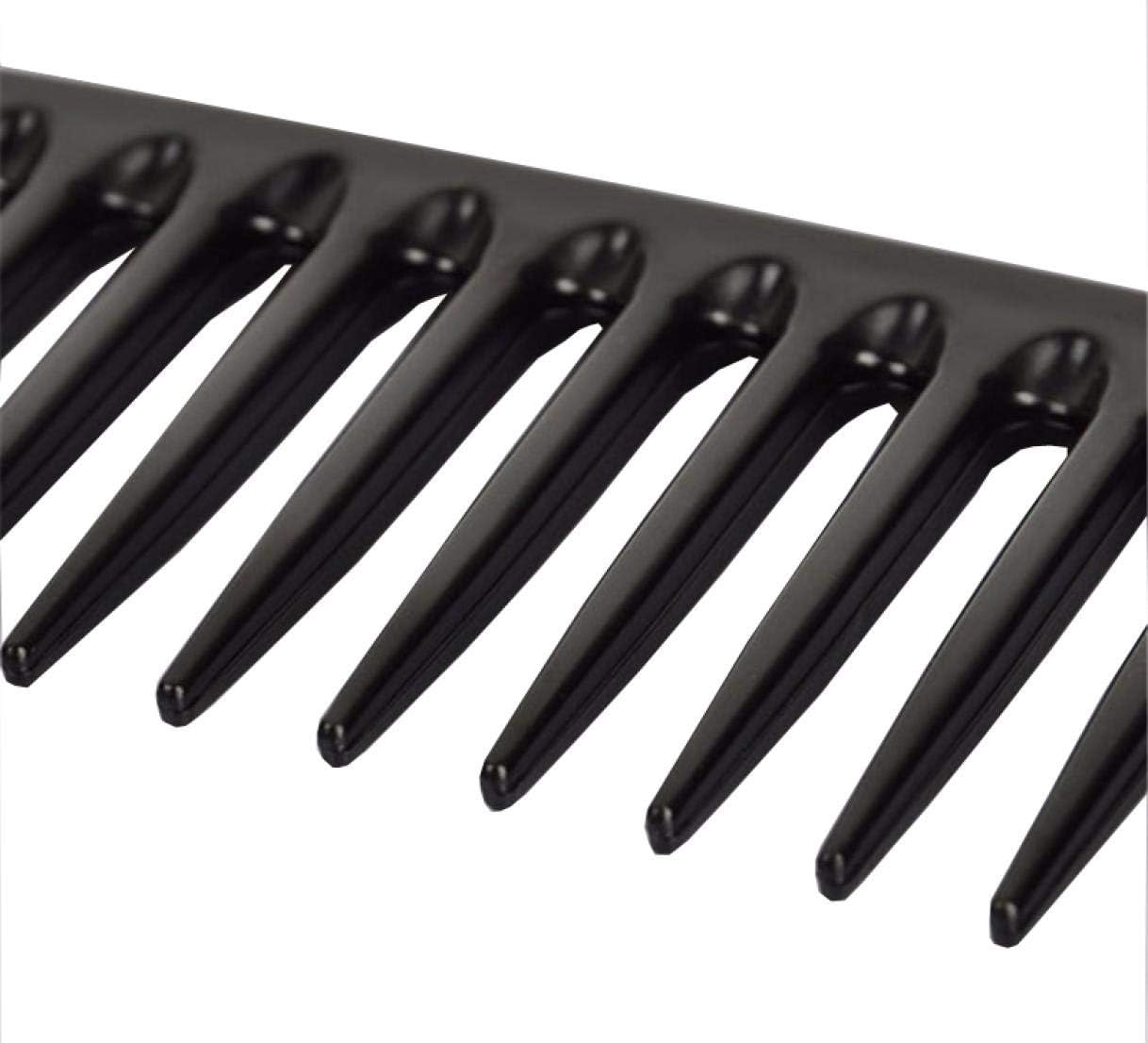 Professional Wide Tooth Cutting Comb for Curly Hair Barber Styling Comb for Thick Hair Black