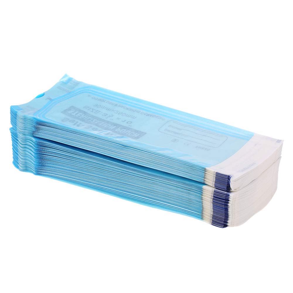 Medical Grade Paper Disposable Self Sealing Sterilization Pouch (Pack of 200 Pieces, 260 x 90mm)